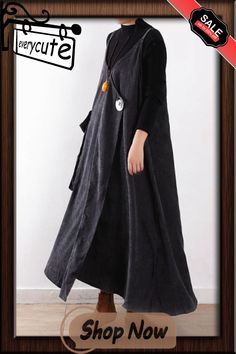 Classy Gray Dress Large Pockets Long Fall Dresses Dresses Materials, Long Fall Dresses, Gray Dress, Fall Dresses, Make Sure, One Size Fits All, Shop Now, Grey, Dresses