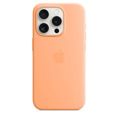 an orange iphone case with two cameras on the front and back sides, all facing different directions