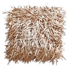 a pillow made out of sticks on a white background