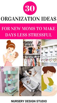 In this post, we'll share 30 Life Changing Organization Tips for Moms to make their days less stressful and more joyful. Baby Closet Organization, Pregnancy Planner, Baby Checklist, Home Management Binder, Organized Mom, Baby Hospital