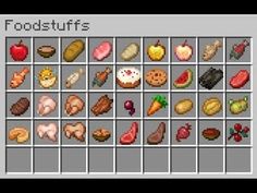 an image of food stuff in pixel style with the words foodstuffs on it