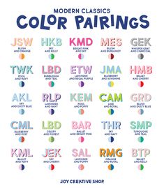 the modern classic color pairings poster