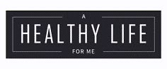 a black and white sign that says, a healthy life for me with the words above it