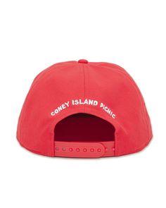 As seen on Hailey Bieber. Adjustable snapback baseball cap with Montauk embroidery at the front. Paneled fabrication finished with a flat brim. Circumference: Adjustable Unisex COLOR VARIATIONS: Ivory w/ Teal & Blue Embroidery Hot Pink w/ White Embroidery Cream w/ Green & Gold Embroidery Red w/ Orange and White Embroidery Light Brown w/ Cream & Pink Embroidery Black w/ White & Gold Embroidery Return Policy Shipping Policy Embroidered Logo Flat Cap For Baseball Season, Summer Baseball Cap With Embroidered Logo And Flat Brim, Casual Trucker Hat With Embroidered Logo And Flat Brim, Outdoor Fitted Hat With Embroidered Logo And Flat Brim, Outdoor Fitted Hat With Flat Brim And Embroidered Logo, Summer 5-panel Snapback Hat With Embroidered Logo, Summer Embroidered Logo 5-panel Snapback Hat, Red Snapback Hat With Logo Patch, Summer Streetwear Snapback Flat Cap