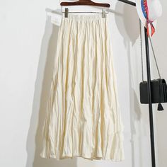 45700512415961 Beige Skirt With Elastic Waistband For Spring, Spring Beige Skirt With Elastic Waistband, Cream Relaxed Maxi Skirt For Spring, Relaxed Cream Maxi Skirt For Spring, Beige Midi Skirt For Summer, Cream Long Skirt For Spring, Casual Long Cream Skirt, Casual Cream Long Skirt, Beige Elastic Waistband Maxi Skirt For Spring