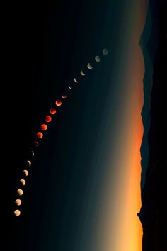 an image of the solar eclipse taken from earth's moon system in this time lapse photo