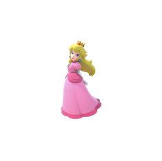 the princess is wearing a pink dress