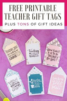 the free printable teacher gift tags are perfect for teachers to use in their classroom