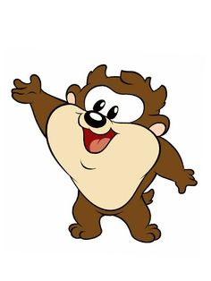 a cartoon bear with his arms in the air