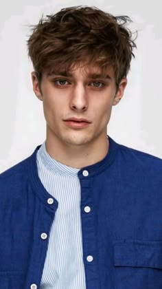 Diamond Face Haircut, Diamond Face Shape Hairstyles, Danet Fauvel, Diamond Face Hairstyle, Maxence Danet, Maxence Danet Fauvel, Skam France, Wavy Hair Men, Diamond Face Shape