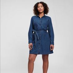 Brand New With Tags Denim Long Sleeve Mini Dress. Very Soft & Comfortable. Casual Gap Dress In Medium Wash, Gap Medium Wash Denim Dress, Gap Casual Medium Wash Dress, Casual Medium Wash Gap Dress, Gap Cotton Denim Dress For Spring, Gap Blue Denim Summer Dress, Blue Gap Denim Summer Dress, Gap Cotton Dress For Work, Gap Mini Dress For Work