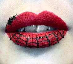 Halloween Lips, Halloween Make-up Looks, Halloween Beauty, Cool Halloween Makeup, Halloween Makeup Inspiration