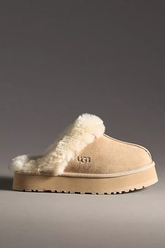 UGG Disquette Slippers | Anthropologie Uggs Slippers, Cute Uggs, Ugg Shoes, Infant Tees, Workout Tops, Anthropologie, Slippers, Slip On, Boots