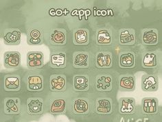 an image of the app icon set in green and beige colors on a grungy background