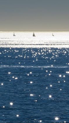 there are many small boats in the distance on the water, and one boat is out to sea