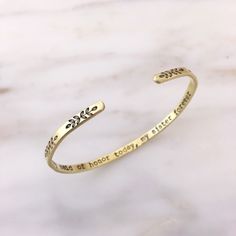 "♥︎ This bracelet is made to order. Thank you for your patience and for shopping handmade! ▶︎▶︎▶︎ ABOUT THIS BRACELET ◀︎◀︎◀︎ ✺ Will say \"my maid of honor today, my sister forever\" unless otherwise noted ✺ Hand stamped and made of sterling silver, golden brass, or copper (you choose) ✺ Bracelet measures 1/8\" wide by 6\" long and is adjustable to fit most wrist sizes ✺ For larger or petite wrists, you can request another size ✺ Comes with polishing cloth ✺ Will come gift wrapped for easy gift g Inspirational Adjustable Jewelry With Engraving Option, Adjustable Bangle Bracelet For Promise, Handmade Adjustable Meaningful Bracelets, Adjustable Bracelets With Engraving Option For Promise, Handmade Adjustable Promise Bracelets, Handmade Gold Bracelets For Promise, Handmade Gold Promise Bracelets, Handmade Spiritual Bracelets For Best Friend, Spiritual Handmade Bracelets For Best Friend