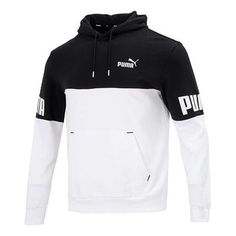 Men's Puma Power Logo Printing Colorblock Sports Black 670937-01 (Men's) Sporty White Color Block Activewear, White Adidas Activewear For Sports, White Activewear With Three Stripes For Sports, White Three Stripes Activewear For Sports, Casual White Activewear With Color Block, Casual White Color Block Activewear, Power Logo, Power Man, Jackets Men Fashion