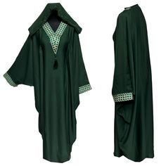 Green Batwing Abaya Farasha Jalabiya Arab Dress With Stone Works , comes in original plastic wrap with Hijab included. Beautiful material with a premium feel. Exclusive new design Abaya.      Latest new design!  Comes with scarf  stone works  It comes with 2 belt inside that allow you to adjust the size   Colour: green  material : nida  Suitable for easy iron.   Do not tumble dry.  Dry clean  The scarf is free and it may be little different in colour and design   Abayas are known by many name such as modest Islamic clothing, jilbab, jalabiya Arab rob, long dress, Muslim clothing, Kimonos, Hijab. However, they serve the same purpose: to cover. Other models are usually kaftans, cut from light, flowing fabrics like crepe, georgette, nida, and chiffon. Other known styles are open ,closed front New Design Abaya, Batwing Abaya, Habits Musulmans, Design Abaya, Arab Dress, Muslim Outfits, Islamic Clothing, Plastic Wrap, Green Material