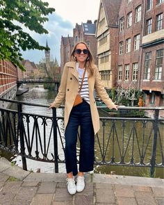 Shop Amkoyam Women's Striped Sweaters … and other curated products on LTK, the easiest way to shop everything from your favorite creators. March Outfits, European Travel Outfit, Moda China, Rome Outfits, Fall Travel Outfit, Europe Travel Outfits, Trench Coat Outfit, Europe Outfits, Coat Outfit