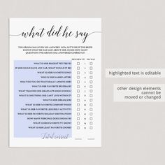 a printable checklist with the words what did the spy written in black ink