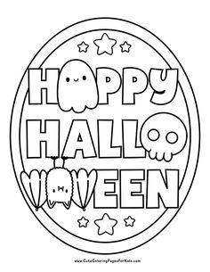 happy halloween coloring pages for kids