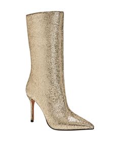 in stock Gold Ankle Boots For Fall, Gold High Ankle Boots For Party, Gold High Ankle Party Boots, Gold Pointed Toe Boots For Fall, Gold Boots For Spring Evening, Gold Evening Boots For Spring, Metallic Pointed Toe Boots For Fall, Gold Pointed Toe Boots For Winter, Metallic Ankle Boots For Fall