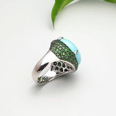 🌱Handmade 14K Turquoise ( 2.83 gram ) ring 🌱14K 585 gold and Natural Tsavorite (110 pcs) 🌱Authentic Korean jewelry 🌱Free standard shipping from Seoul, Korea with tracking 🌱Will take approximately 7-21 days to arrive, worldwide NASCHENKA is an artistic expression of Korean culture and history through traditional jewelry. We use natural and authentic stones. Each piece is thoughtfully designed by a designer and handmade by a highly skilled master artisan. Size Guide * The approximate size and Exquisite Handmade Rings As A Gift, Fine Jewelry Hallmarked Turquoise Ring As Gift, Turquoise Fine Jewelry Ring, Hallmarked Turquoise Ring In Fine Jewelry Style For Gift, Luxury Handmade May Birthstone Jewelry, Handmade Luxury Turquoise Jewelry, Luxury Handmade Turquoise Jewelry, Unique Turquoise Ring With Gemstone Accents As Gift, Handmade Turquoise Ring For Anniversary