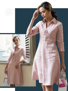 Tunik Linen, Long Shirt Women, Fancy Frocks, Mode Casual, African Design Dresses, Fashion Attire, Fashion Dresses Casual, Churidar