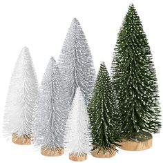 three different types of christmas trees are shown