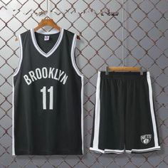 Black KY Basketball Outfits For Adult Brooklyn Team Uniform ChildrenPQKD007D Kyrie Irving, Team Uniforms, Basketball Jersey, Sport Wear