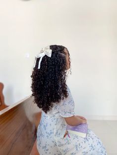 Pretty Hairstyles Natural Hair, Curly Hair Fits, Coquette Hairstyles Curly, Curly Braid, Curly Afro Hair, Mixed Curly Hair, Birthday Hair, Curly Hair Styles Easy, Curly Hair Inspiration