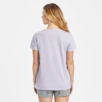 You're getting sleepy (very sleepy) in this 100% cotton jersey sleep tee. Snuggle up soft with v-neck styling for added comfort, this one will have you reaching for the snooze button. 100% Cotton Jersey 4.72 oz. Fabric washed for softness Relaxed fit with a slightly dropped shoulder Flattering v-neckline with self-fabric taping inside back neck Printed graphic Imported | Life is Good Women's Simplify Flip Flops Snuggle Up Relaxed Sleep Vee in Lilac Purple Size Small | 100% Cotton Cotton Sleepwear With Crew Neck For Sleepover, Comfortable Cotton Bedtime Tops, Comfortable Cotton Sleepwear With Crew Neck, Comfortable Cotton Tops For Bedtime, Comfortable Cotton Crew Neck Sleepwear, Comfortable Crew Neck Bedtime Tops, Comfortable Crew Neck Top For Bedtime, Solid Cotton Tops For Bedtime, Very Sleepy