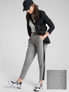 Brooklyn Plaid Ankle Pant Grey Pants, Pocket Dress, Ankle Pants, Outfit Idea, Work Casual, Look Fashion, The Well, Amazing Things, Work Outfit