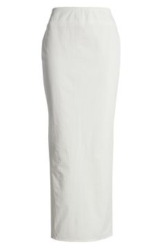 With its day-to-night versatility and premium cotton fabrication, consider this longline skirt your best elevated basic. Exclusive retailer 100% pima cotton Dry clean Imported Chic Cotton Midi Pencil Skirt, Elegant Cotton Maxi Skirt For Daywear, Cotton Midi Pencil Skirt With Lining, Cotton Maxi Skirt With Lined Skirt For Work, Relaxed Cotton Lined Pencil Skirt, Cotton Lined Midi Pencil Skirt, Spring Cotton Pencil Skirt With Lining, Spring Cotton Lined Pencil Skirt, Long Cotton Pencil Skirt For Work