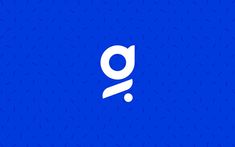 the letter g on a blue background