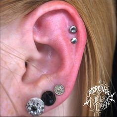 there are three different types of piercings in the ear