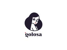 a woman's face with the word golosa written in black and white