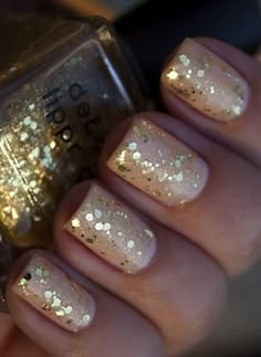 Occasion Nails, New Years Eve Nails, Nagellack Trends, Wedding Nails Glitter, Gold Glitter Nails, Nails Gold, Pedicure Manicure, Wedding Nails Design, Super Nails