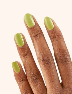 An innovative line of air-dry nail polish infused with superfoods (blueberry, avocado and spinach) and biotin to fortify nails. Lasts up to 6 days. Matcha Latte: A light creamy green with yellow undertones. ✨ Buy 3 colors & save! Matcha Color Nails, Matcha Acrylics, Matcha Nails Inspiration, Matcha Manicure, Matcha Nail, Avocado Nails, Avocado And Spinach, Sheer Nail Polish, Remove Gel Polish