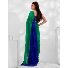 Green & Blue colored saree is made from georgette fabric which is highlighted with beautiful sequins work as shown. Comes along with unstitched georgette blouse piece which you can customise as per your design/style. Occasion - You can wear this saree for party and functions. Note:- the actual product may differ slightly in color and design from the one illustrated in the images when compared with computer or mobile screen. Measurements: Saree : Georgette : 5.5 Mtrs Blouse : Georgette : 0.8 Mtr Birthday Saree, Saree For Party, Women's Party Wear, Dark Green Blouse, Blue Green Fabric, Saree Georgette, Hairstyles For Wedding, Blouse Details, Georgette Blouse