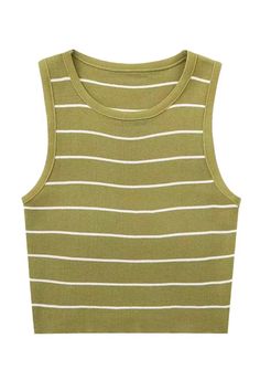 Goodnight Macaroon 'Ofelia' Round-Neck Sleeveless Knitted Top (6 Colors) Sleeveless Knitted Stripe Measurements: S - Chest 66cm, Length 43cm M - Chest 68cm, Length 44cm L - Chest 70cm, Length 45cm Machine cold and gentle cycle or hand wash cold Lay flat to dry / do not tumble dry Iron on a low heat setting If you are unsure or need assistance selecting the proper size or color, please contact our Customer Services team and they'll be more than happy to help. Striped Ribbed Sleeveless Top, Sleeveless Ribbed Cotton Knit Top, Striped Cotton Sweater Vest For Summer, Striped Knit Sleeveless Tank Top, Striped Knit Sleeveless Sweater Vest, Green Knit Sleeveless Vest, Green Sleeveless Knit Vest, Fitted Striped Sweater Vest Casual, Casual Striped Fitted Sweater Vest