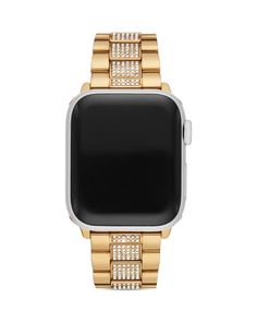 Michael Kors Apple Watch Glitz Gold-Tone Stainless Steel Bracelet Apple Watch Bracelet, Apple Watch Bracelets, Apple Watch 38mm, Watch Bracelet, Apple Watch Strap, Stainless Steel Band, Adjustable Bracelet, Michael Kors Watch, Watch Strap