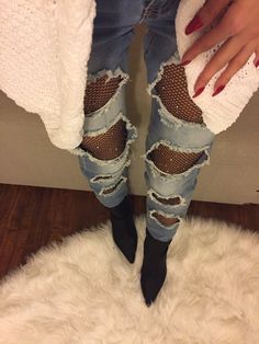 Rhinestone Fishnet Outfit, Fish Net Tights Outfit, Expensive Jeans, Sparkle Tights