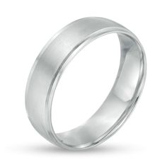 men's wedding band in white gold