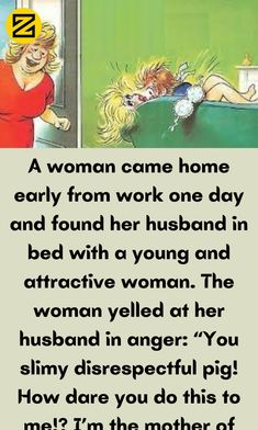 A woman came home early from work one day and found her husband in bed with a young and attractive woman... #funnyjokes #cleanjokes #relationshipjokes #husbandwifejokes #Quckjokes #christmasjokes #christmashumor #newyearjokes Kids Jokes