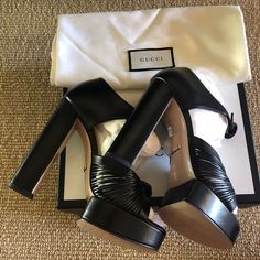 Reposhing This Item I Purchased From @Ssadegh. Never Worn Questions? Leave A Comment Below! Designer Gucci Platform Heels, Gucci Designer Platform Heels, Gucci Platform Heels For Evening, Designer Platform Heels In Calf Leather, Designer Calf Leather Platform Heels, Gucci Luxury Wedge Heels, Modern Black Gucci Heels, Gucci Black Platform Heels, Gucci Designer Calf Leather Heels