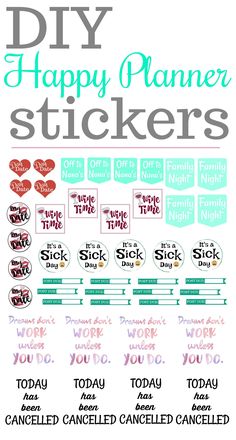 the happy planner stickers are available in multiple colors