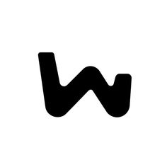 the letter w is black and white