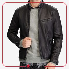 in stock Racer Leather Jacket, Man Cafe, Cafe Racer Leather Jacket, Leather Jackets Online, Cafe Racer Jacket, Racer Jacket, Lambskin Leather Jacket, Leather Jacket Black, Leather Jacket Men