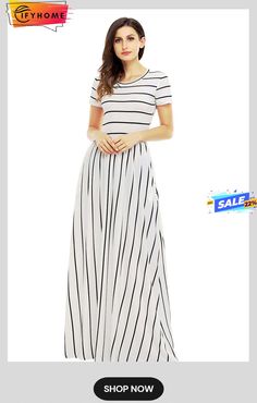 Black Striped White Short Sleeve Maxi Dress Casual Striped A-line Maxi Dress, Striped Fitted A-line Maxi Dress, Fitted Striped Short Sleeve Maxi Dress, Fitted Striped Maxi Dress With Short Sleeves, Sublime Sun, Casual Maxi Dress, Short Sleeve Maxi Dress, A Line Maxi Dress, Lace Bra Set